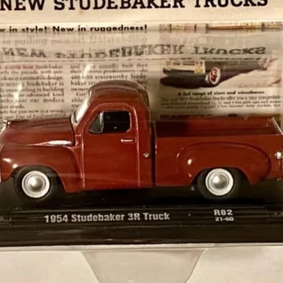 M2 Machines 1954 Studebaker 3R Truck Rubber Tires Red 1:64 Die-cast Model NIP - Picture 3 of 3